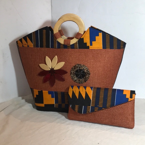 Handmade Handbags - “TRIBAL MAASI STYLE” SET of Handmade bag and wallet.